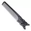 Гребінець для стрижки Y.S. Park Comb Barbering з ручкою 205 мм, Карбон