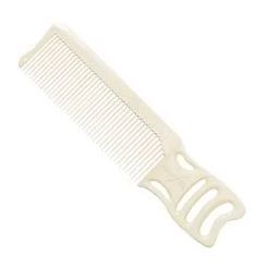Фото Гребінець для стрижки Y.S. Park Comb Barbering з ручкою 185 мм, Білий - 1