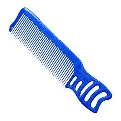 Фото Гребінець для стрижки Y.S. Park Comb Barbering з ручкою 185 мм, Синій - 1