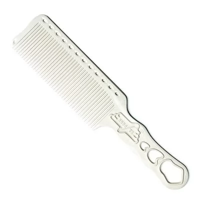 Гребінець для стрижки Y.S. Park Comb Barbering з ручкою тонка 240 мм, Білий на www.solingercity.com