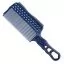 Гребінець для стрижки Y.S. Park Comb Barbering з ручкою двостороння тонка з рейкою 240 мм, Синій