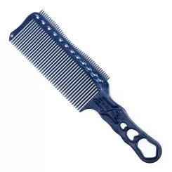 Фото Гребінець для стрижки Y.S. Park Comb Barbering з ручкою двостороння 240 мм, Синій - 1