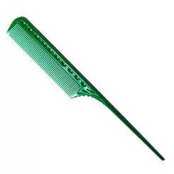 Фото Гребінець для волосся Y.S. Park Comb GP з пластиковим хвостиком 216 мм, Зелений - 1