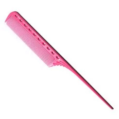 Фото Гребінець для волосся Y.S. Park Comb GP з пластиковим хвостиком 216 мм, Рожевий - 1