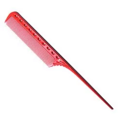 Фото Гребінець для волосся Y.S. Park Comb GP з пластиковим хвостиком 216 мм, Червоний - 1