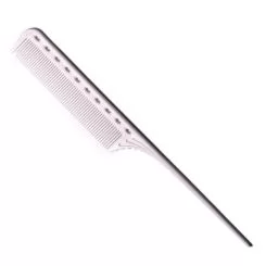 Фото Гребінець для волосся Y.S. Park Comb GP з пластиковим хвостиком 216 мм, Білий - 1
