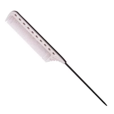 Гребінець для волосся Y.S. Park Comb GP з металевим хвостиком 220 мм, Білий на www.solingercity.com