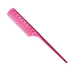 Фото Гребінець для волосся Y.S. Park Comb GP з пластиковим хвостиком 218 мм, Рожевий - 1