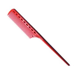 Фото Гребінець для волосся Y.S. Park Comb GP з пластиковим хвостиком 218 мм, Червоний - 1