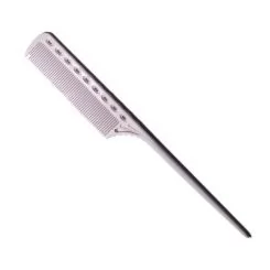 Фото Гребінець для волосся Y.S. Park Comb GP з пластиковим хвостиком 218 мм, Білий - 1