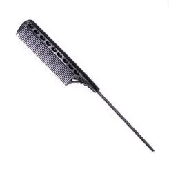 Фото Гребінець для волосся Y.S. Park Comb GP з металевим хвостиком 223 мм, Чорний Карбон - 1