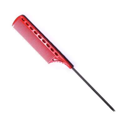 Гребінець для волосся Y.S. Park Comb GP з металевим хвостиком 223 мм, Червоний на www.solingercity.com
