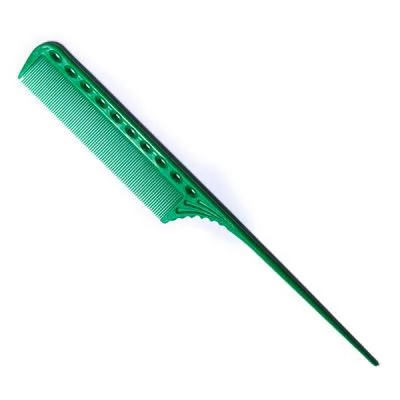 Гребінець для волосся Y.S. Park Comb GP з пластиковим хвостиком 220 мм, Зелений на www.solingercity.com