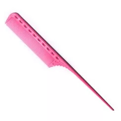 Фото Гребінець для волосся Y.S. Park Comb GP з пластиковим хвостиком 220 мм, Рожевий - 1
