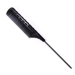 Фото Гребінець для волосся Y.S. Park Comb GP з металевим хвостиком 225 мм, Чорний Карбон - 1
