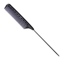 Фото Гребінець для волосся Y.S. Park Comb GP з металевим хвостиком 250 мм, Чорний - 1