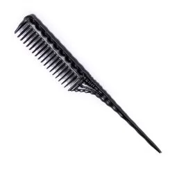 Фото Гребінець для волосся Y.S. Park Comb з пластиковим хвостиком для начісування 218 мм, Чорний - 1