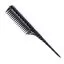 Гребінець для волосся Y.S. Park Comb з пластиковим хвостиком для начісування 218 мм, Чорний