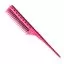 Гребінець для волосся Y.S. Park Comb з пластиковим хвостиком для начісування 218 мм, Рожевий
