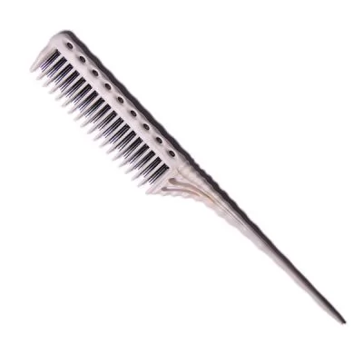 Гребінець для волосся Y.S. Park Comb з пластиковим хвостиком для начісування 218 мм, Білий на www.solingercity.com