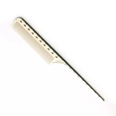 Гребінець для волосся Y.S. Park Comb GP з металевим хвостиком 250 мм, Білий на www.solingercity.com