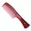 Гребінець Y.S. Park Comb Shampoo and Tint з ручкою і опорою L=225 мм, Червоний
