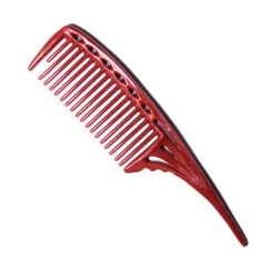 Фото Гребінець Y.S. Park Comb Shampoo and Tint з ручкою L=220 мм, Червоний - 1