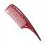 Гребінець Y.S. Park Comb Shampoo and Tint з ручкою L=220 мм, Червоний