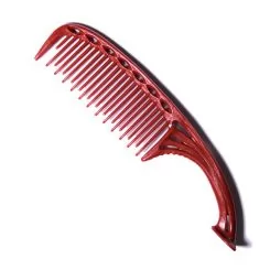 Фото Гребінець Y.S. Park Comb Shampoo and Tint з ручкою L=225 мм, Червоний - 1