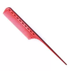 Фото Гребінець для волосся Y.S. Park Comb GP з пластиковим хвостиком 220 мм, Червоний - 1