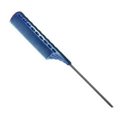 Фото Гребінець для волосся Y.S. Park Comb GP з металевим хвостиком 225 мм, Синій - 1