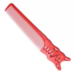 Фото Гребінець для стрижки Y.S. Park Comb Barbering з ручкою 205 мм, Червоний - 1