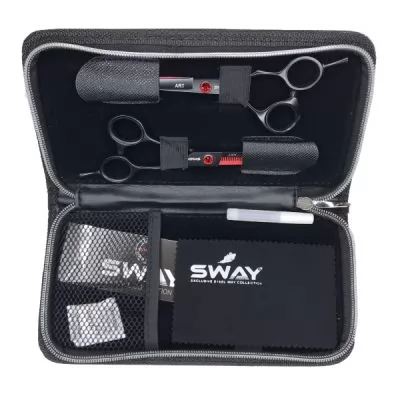 Сервісне обслуговування Набір ножиць прямі і філіровочние SWAY ART Set 5.50 дюймів + чохол