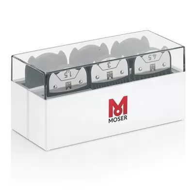 Фотографії Набір насадок MOSER Comb Set Chrome 2 Style Blending edition 6 Piece (1,5; 3; 4,5; 6; 9; 12 мм)