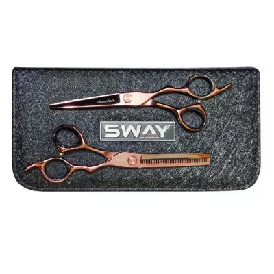 SWAY набор ножниц прямые и филоровочные в чехле ART Chocolate. Длина 5.50" на www.solingercity.com