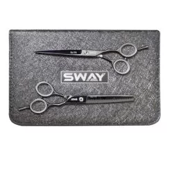 Фото SWAY набор ножниц прямые и филоровочные в чехле ELITE 204. Длина 6.00" - 1