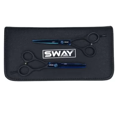 SWAY набор ножниц прямые и филоровочные в чехле ART Crow Wing. Длина 6.00" на www.solingercity.com