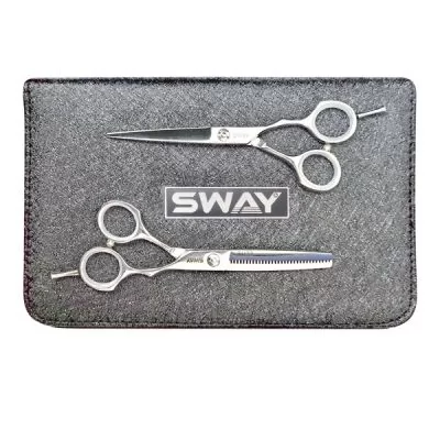 SWAY набор ножниц прямые и филоровочные в чехле ELITE 202. Длина 5.50" на www.solingercity.com