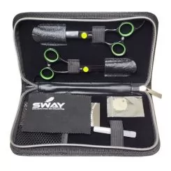 Фото SWAY набор ножниц прямые и филоровочные в чехле ART 305 green. Длина 6.00" - 2