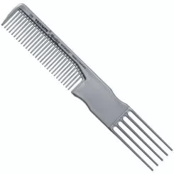 Фото Гребінець для зачісок TRIUMPH Fork Plastic Comb Silver 200 mm - 1