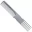 Гребінець для зачісок TRIUMPH Fork Plastic Comb Silver 200 mm